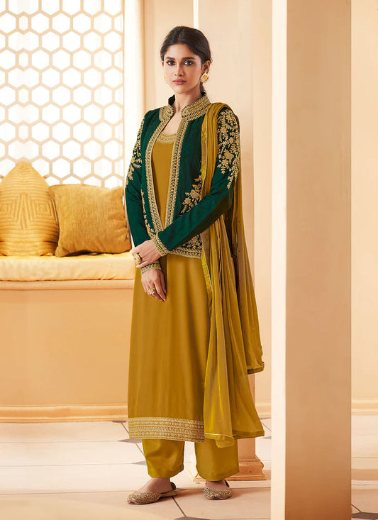 Embroidered Ceremonial Jacket Style Suit